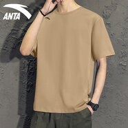 安踏（ANTA）冰丝速干短袖t恤男2026春夏季男士凉爽透气弹力跑步健身运动服饰 -3米黄色【肩标速干】 L /175 适合120-140斤