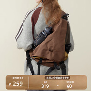 NOTHOMME户外潮牌骑行防泼水弓箭包战术机能斜跨单肩包 棕色 宽32*高45*深15cm 现货