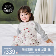 nest designs婴儿睡袋婴幼儿竹棉纱布宝宝睡袋用品分腿防踢被四季通用 蘑菇屋-六层（建议室温20-24℃） 80码(建议身高70-80cm)年龄6-1.5岁
