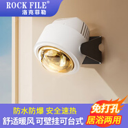 洛克菲勒（ROCK FILE）浴霸壁挂式灯泡取暖卫生间挂壁灯暖浴室挂墙取暖器家用暖灯免打孔 单灯暖浴霸(按键)