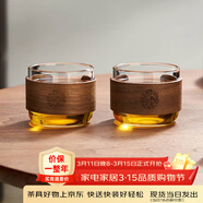 忆壶茶茶杯玻璃品杯家用品茗杯防烫玻璃杯子功夫主人杯喝茶水杯 110ML光面主人杯2只装