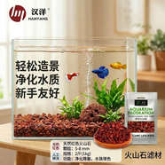 汉洋（HANYANG）鱼缸滤材水族箱底砂龟多肉装饰造景摆件增色降酸水质火山石岩2斤
