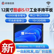 达席耳|户外用手持式工业平板电脑12英寸|酷睿I5I7处理器16G大内存|硬盘500G1T按需定制三防加固平板电脑 航插改制（随机器下单） windows10系统