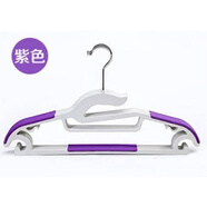 整理师G+阳台防滑衣架子塑料晾晒弧形防风多功能东莞成人收纳衣架 紫色 鱼嘴 10个