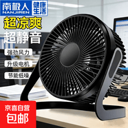 南极人电风扇家用桌面风扇USB小风扇办公室台扇迷你小电扇学生宿舍床头轻音制冷 5寸一档风力