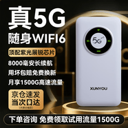 迅优随身wifi三网通免插卡无线wifi6便携式4G路由器网卡移动联通电信无限制全国通用流量2026款5GXY 【5G升级款】紫光展锐芯片-8000毫安长续航 直播追剧刷视频神器