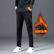 在佐牛仔裤男士秋冬新款韩版黑灰色弹力修身显瘦百搭休闲小脚长裤子男 139黑色加绒 28