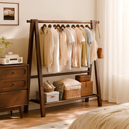 家逸衣帽架卧室衣架落地实木挂衣架办公室置衣架客厅晾衣服架子