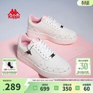 Kappa卡帕男鞋板鞋男春季新款厚底小白鞋子男百搭休闲鞋情侣跑步运动鞋 冬日白/奶茶粉 38
