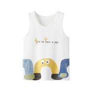 英博伦夏季儿童背心男童宝宝内穿女童春秋纯棉背心女童吊带打底小背心 20593本白 160 （满28元包邮）