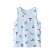 英博伦夏季儿童背心男童宝宝内穿女童春秋纯棉背心女童吊带打底小背心 20597浅兰 140 （满28元包邮）