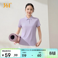 361°短袖t恤女春夏季速干衣翻领polo衫运动跑步训练上衣662624112H-1