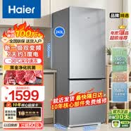 海尔（Haier）风冷无霜冰箱243升变频一级黑金净化双门小型家用迷保鲜超薄两门节能租房新能效电冰箱 243升变频一级+10年核心延保卡