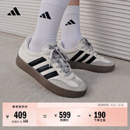 adidas「T头鞋」BARREDA板鞋德训鞋男女阿迪达斯轻运动   灰色/黑色/树脂黄   40
