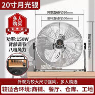 钻石牌（DIAMOND）大风力新款趴地扇电风扇家用铝叶铜电机台地扇商用大风力厂房工业强力爬地扇仓库车间超市趴地扇 趴地扇20寸八档(月光银)-猛风力