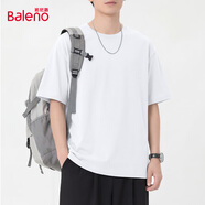 班尼路（Baleno）纯棉短袖t恤男女款夏季220g重磅百搭五分袖上衣2026年高端半袖