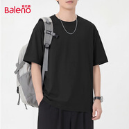 班尼路（Baleno）纯棉短袖t恤男女款夏季220g重磅百搭五分袖上衣2026年高端半袖