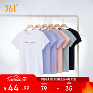 361°t恤女春夏季圆领印花透气宽松运动上衣休闲服短袖662629106-1