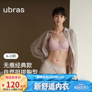 ubras【虞书欣同款】夹心软支撑小胸聚拢光面无痕内衣女无钢圈文胸罩 【new】冷桃粉色 XL 1 85C/85D