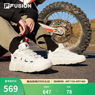 斐乐（FILA）FUSION 斐乐潮牌篮球鞋女鞋低帮篮球文化鞋复古休闲鞋老爹鞋 燕麦色-T12W941206AOM 37.5
