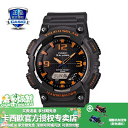 卡西欧（CASIO） 男表女表卡西欧手表男女情侣表学生时尚运动表太阳能双显电子表 太阳能表：AQ-S810W-8赛亚灰橘