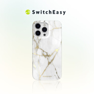 SwitchEasy Marble 适用苹果iPhone14复古手机壳 鱼骨牌大理石纹路全包保护壳 香槟白 6.7英寸-iPhone 14 Plus