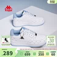 Kappa卡帕男鞋板鞋男春季新款厚底小白鞋子男百搭休闲鞋情侣跑步运动鞋 经典白/冰山蓝 40