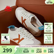 Kappa卡帕女鞋低帮休闲运动鞋子女2026新款耐磨板鞋女复古德训鞋 水绿色/宝石红 36