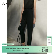 AMII女装2026职业西服套装女夏季新款休闲外套时尚西装两件套 黑色（西裤） M (160)