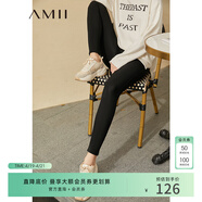AMII女装2026生姜养护绒打底裤新款加绒保暖裤鲨鱼裤女外穿小 黑色 XL 170/76A
