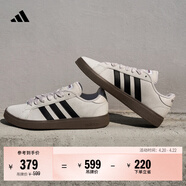 adidas「面包鞋」GRAND COURT BASE 00s休闲低帮板鞋男女阿迪达斯   灰色/黑色/酱紫   42