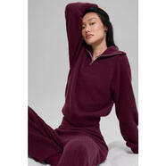 ALO YOGA女士针织外套保暖舒适柔软亲肤轻便易穿日常穿搭材质 Burgundy 均码 |XXS