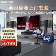 先科家庭KTV音响套装家用卡拉ok音响家庭影院唱歌全套设备k点歌音响一体机专业音箱 【12吋低音炮】10吋5单元2.1欢唱版 500G点歌机