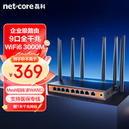 磊科（netcore）B39 AX3000 9口千兆企业级无线路由器 3000M双频5G WiFi6家用商用高速穿墙Mesh 策略路由