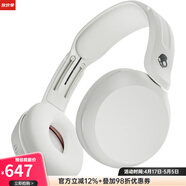 SKullcandy无线头戴式蓝牙耳机轻巧便携佩戴稳固 防汗防水带麦克风兼容iPhone和安卓系统 续航50小时Icon 180 白色