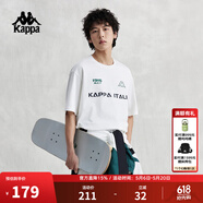 卡帕（Kappa）背靠背运动短袖男款纯棉2026新款夏情侣t恤男士半袖女K0EX2TD01D 经典百搭-吸湿/透气-韩国白色012 M （尺码推荐适合170/92A）
