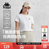 卡帕（Kappa）背靠背t恤短袖复古2025新款夏季休闲纯棉半袖运动上衣K0E42TD01D
