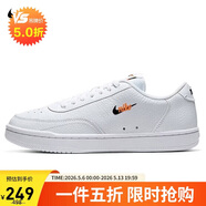 耐克NIKE女百搭板鞋COURT VINTAGE运动鞋CW1067-100白36