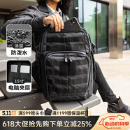 5.11（TACTICAL SERIES ）户外耐磨登山包511战术背包通勤突击rush12小时双肩背包56561 12小时-24L容量/黑灰色