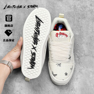 LIGHTNING X STORM复仇风暴闪电低帮透气面包潮鞋情侣小香风帆布内增高滑板鞋子男女 星空米 43
