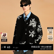 MLMR MY LIFE MY RULES冬季新款宽松提花设计针织衫上衣情侣款男士毛衣M2332400 黑色 XS 165