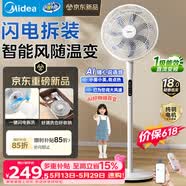 美的（Midea）【闪拆系列】一键闪电拆装直流变频家用语音电风扇一级能效轻音落地扇大风力卧室立式电扇SDJ30BC