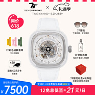 SEVENFRIDAY七个星期五手表方形大表盘腕表机械防水男女款情侣手表礼物推荐 P1C/01