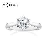 美珂MKOU经典六爪培育钻石戒指结婚钻戒求婚人工钻石戒指IGI+NGTC双证书 1克拉【重金版】 18K金/D色/VVS2/3EX切工【上海IGI+NGTC双证书】