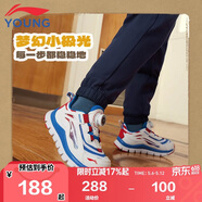 李宁童鞋儿童运动鞋男女小童小极光减震回弹旋钮扣休闲鞋26YKNU090-7