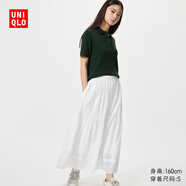 优衣库常规款女装层叠长裙半身裙26春夏新款484820 484821 484820/00白色 M