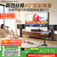 威斯汀【价保618】家庭ktv音响套装 唱歌全套设备 卡拉ok点歌机语音点唱 客厅10吋四分频套装118+393
