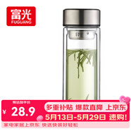 富光双层玻璃杯大容量带茶隔水杯高硼硅泡茶杯子商务男士办公杯