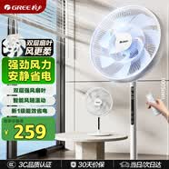 格力（GREE）【双层扩风扇叶】立式电风扇大风量家用落地扇广角摇头定时遥控电扇台地两用落地扇 FSZ-30X65Bg7