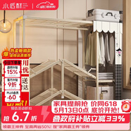 小匠材布衣柜简易衣柜免安装衣橱一体布艺衣柜加粗钢管出租房收纳衣橱11